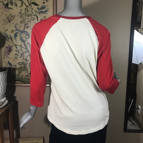 Natural Reflections Truck Raglan 3/4 Sleeve Baseball T-Shirt Crew Neck Christmas - Picture 6 of 10